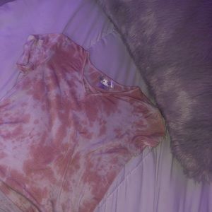 pink and white shirt